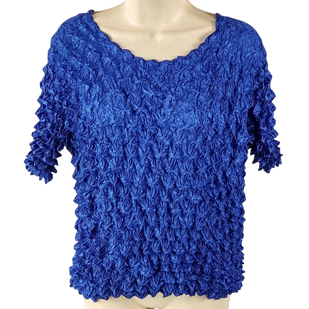 F.C  Royal Blue Crinkle Blouse